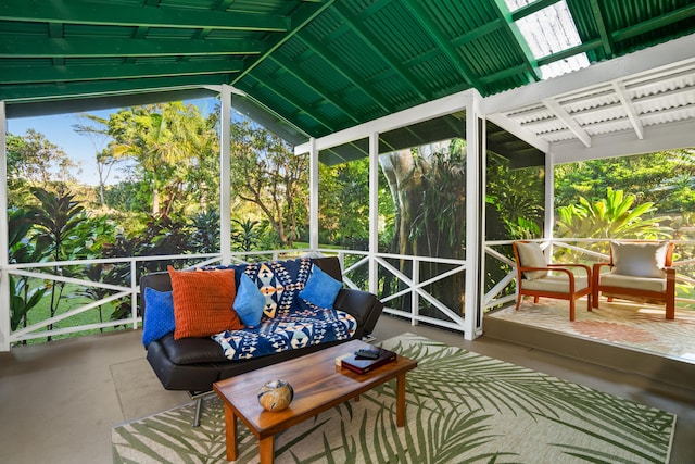 view of sunroom