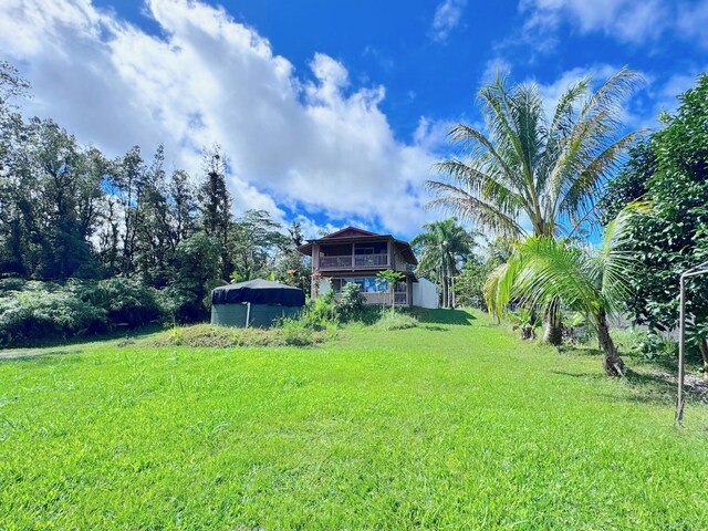 view of yard with a gazebo