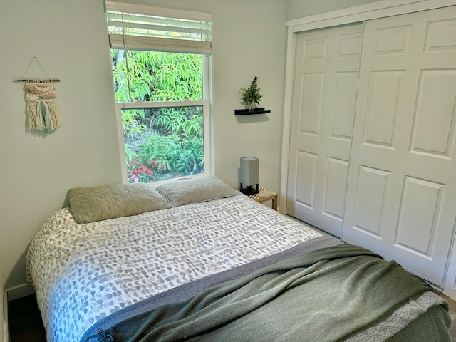 bedroom with a closet