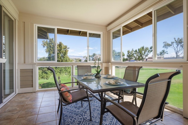 view of sunroom