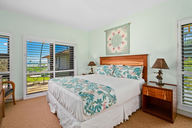 view of carpeted bedroom