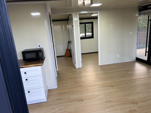 interior space with light wood-type flooring