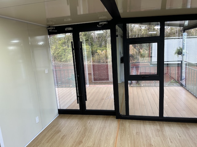 entryway featuring hardwood / wood-style floors