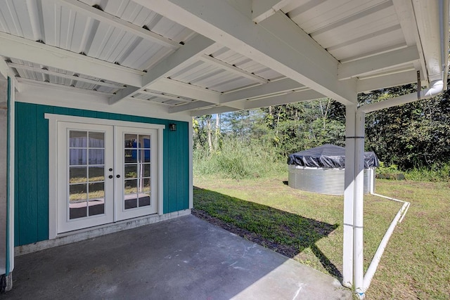 view of patio with french doors