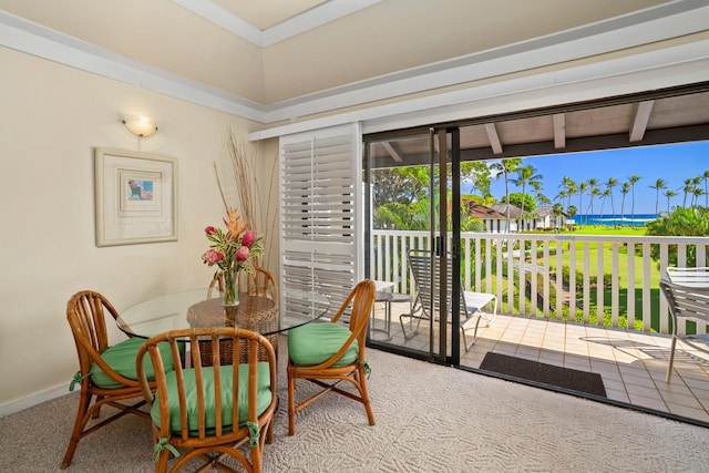 view of sunroom