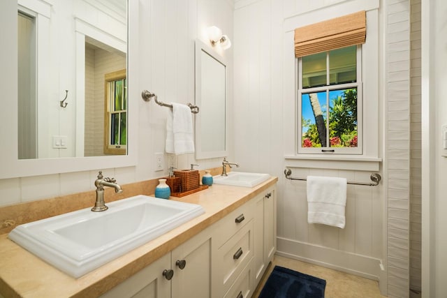 bathroom with vanity