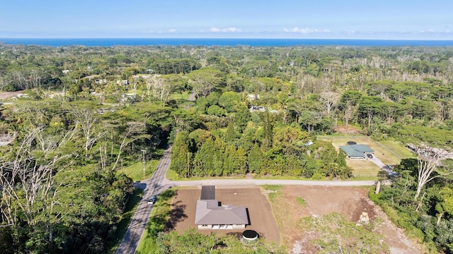 bird's eye view with a forest view