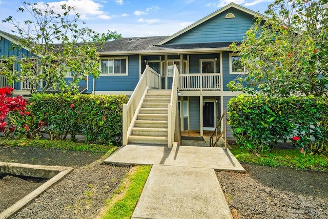 view of front of home with a porch