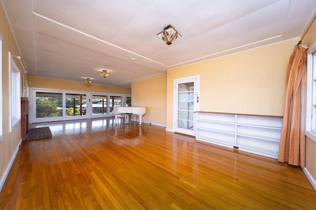 interior space with hardwood / wood-style flooring