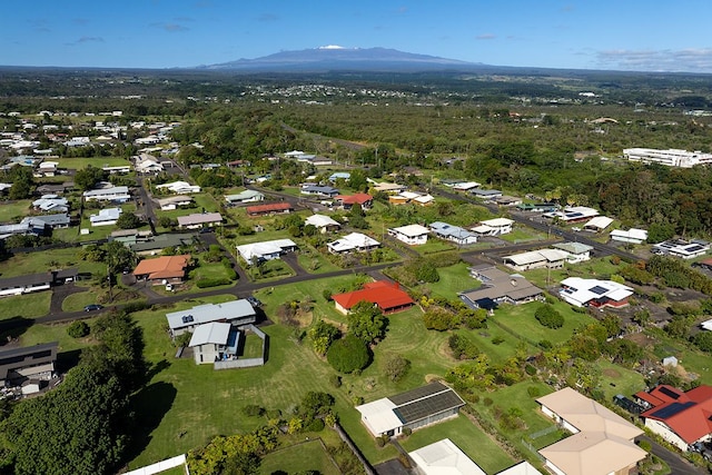 drone / aerial view with a mountain view