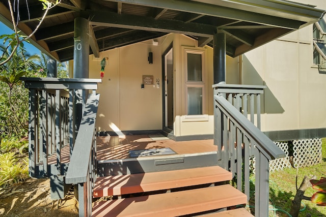 view of doorway to property