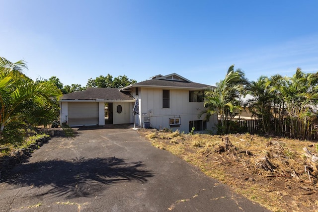 view of front of home featuring a garage