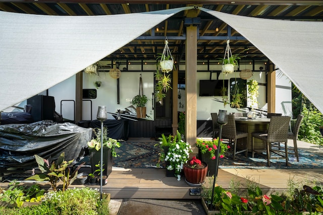 view of patio / terrace with a deck