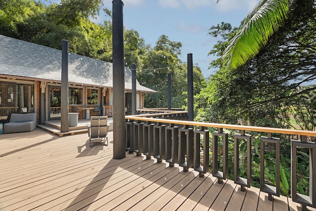 view of wooden deck