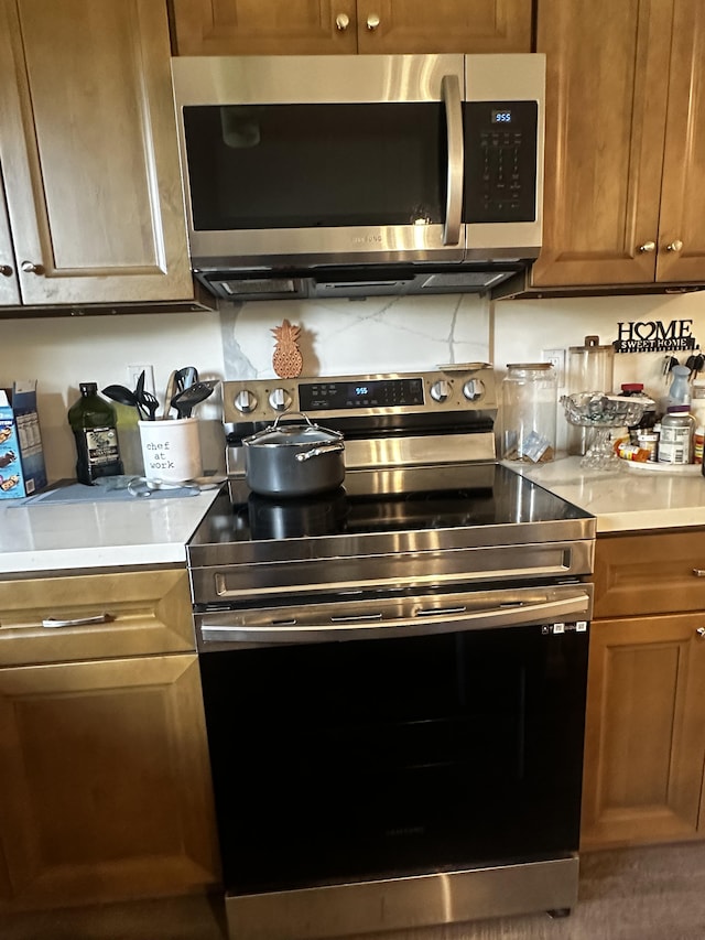 kitchen featuring appliances with stainless steel finishes