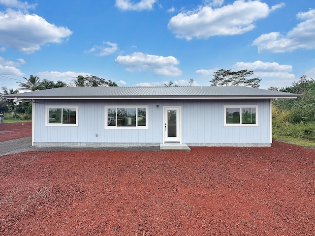 view of single story home