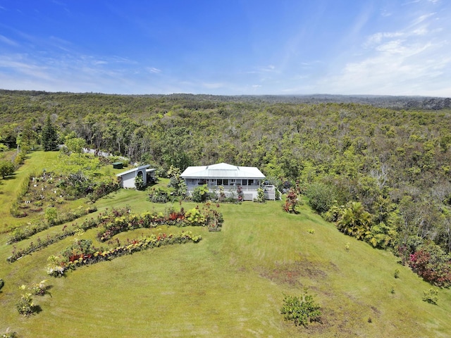 bird's eye view with a rural view