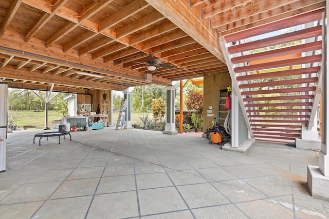 view of patio / terrace with ceiling fan