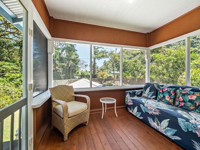 view of sunroom / solarium