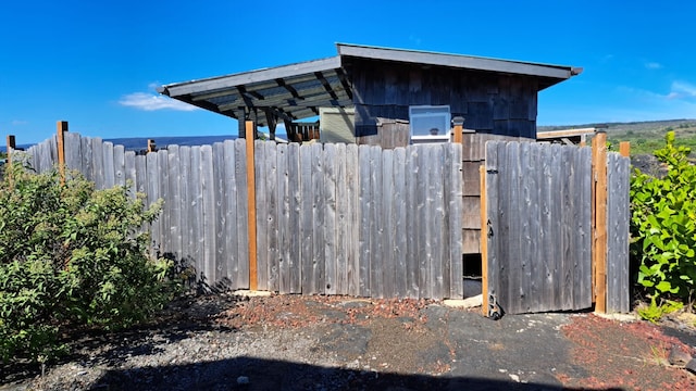 view of outdoor structure