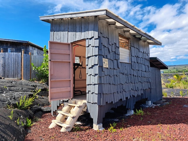 view of outdoor structure