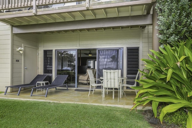 view of patio with a balcony