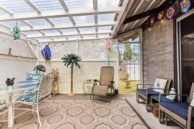 view of patio with a pergola