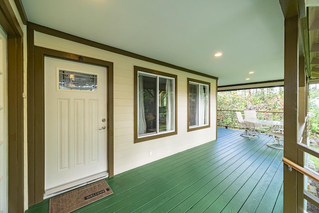 wooden deck with a porch