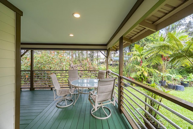 view of wooden terrace