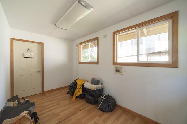 misc room with hardwood / wood-style flooring