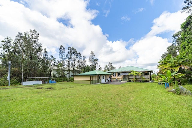 view of yard with a gazebo