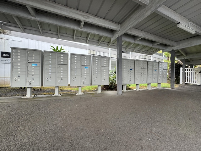 view of community featuring mail boxes