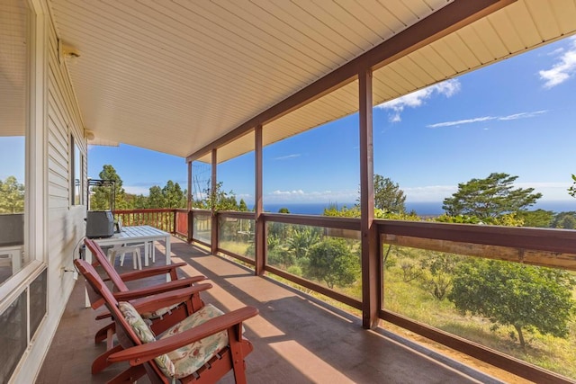 view of sunroom / solarium