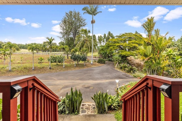 exterior space featuring a rural view