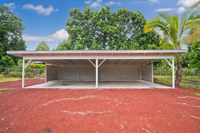 view of parking featuring a carport