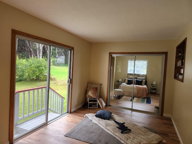 interior space with light hardwood / wood-style flooring and a healthy amount of sunlight