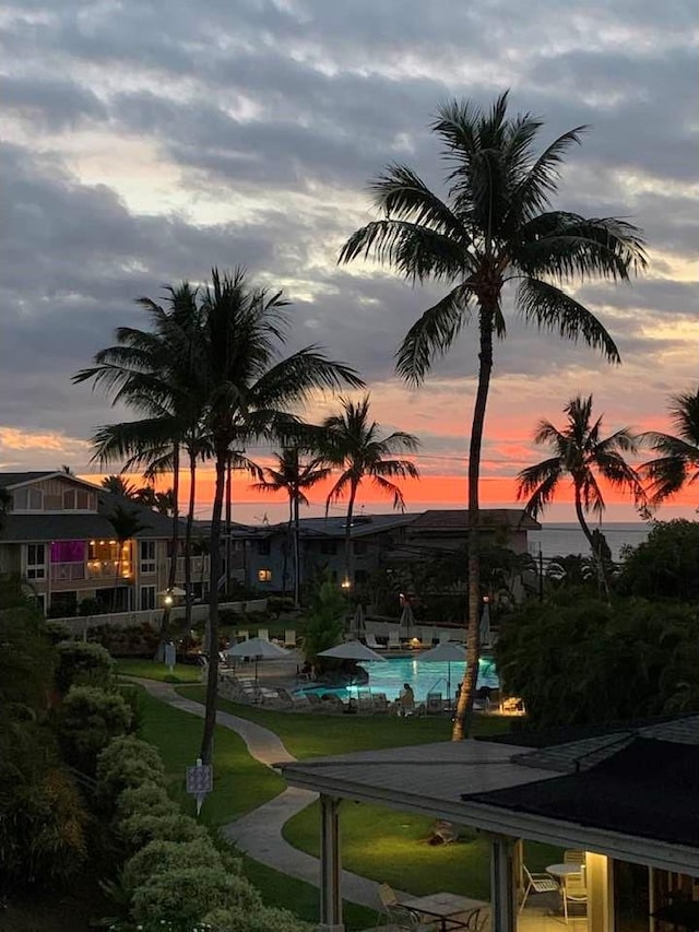 view of property's community with a pool