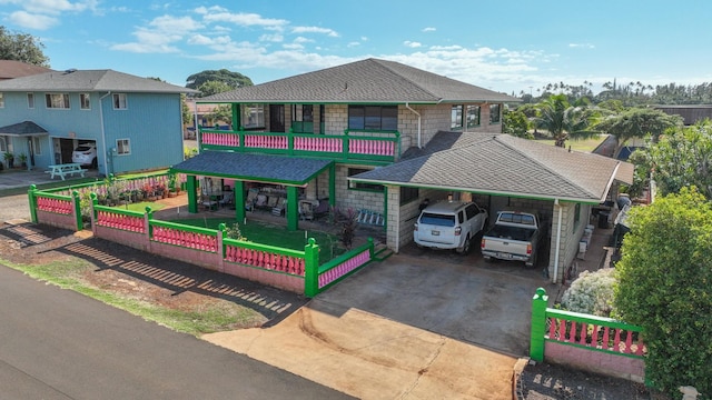 view of front of home