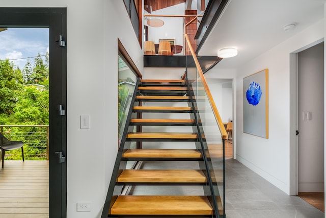 stairway with a healthy amount of sunlight