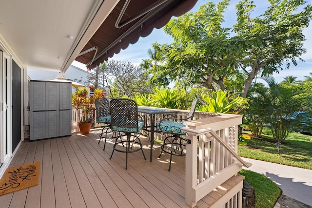 view of wooden deck