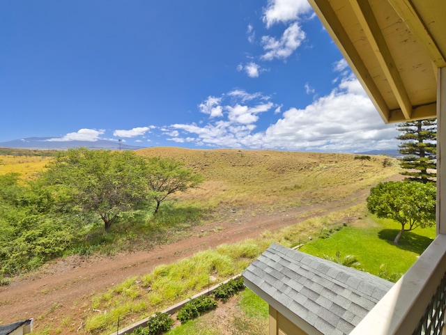 exterior space with a rural view