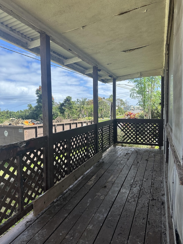 view of wooden terrace