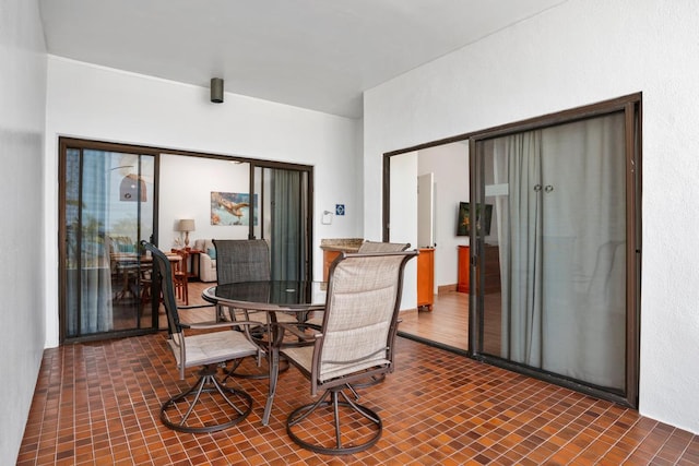 view of dining area