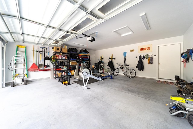 garage featuring a garage door opener