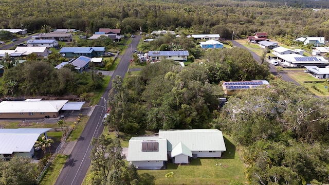 bird's eye view with a view of trees