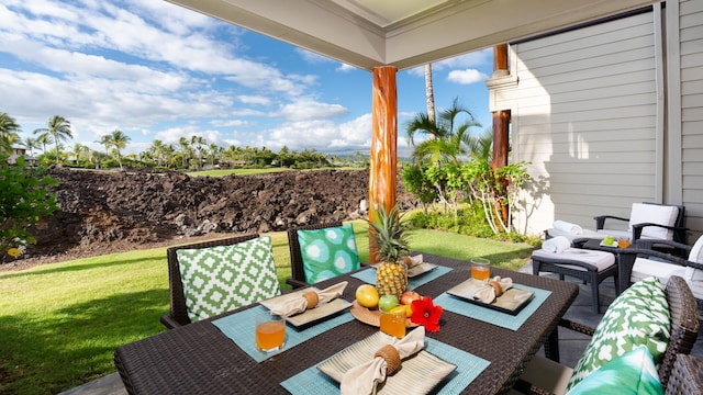 view of patio / terrace with an outdoor hangout area