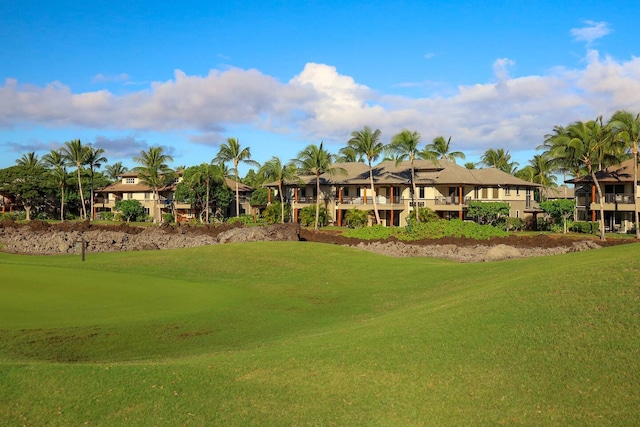 view of community with a lawn