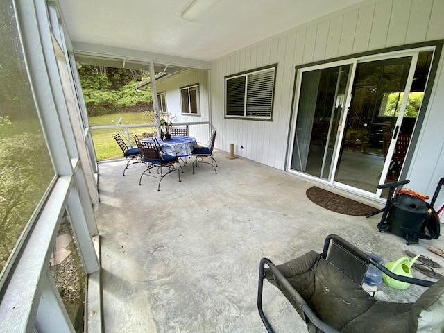 view of sunroom