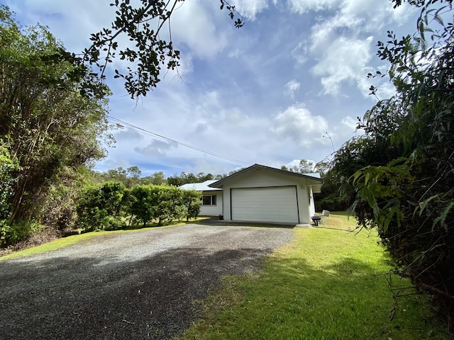 exterior space with a yard