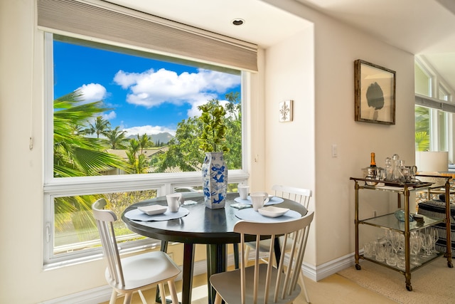 view of dining area